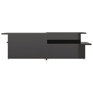 Couchtisch Set, 2-teilig, Schwarz Hochglanz