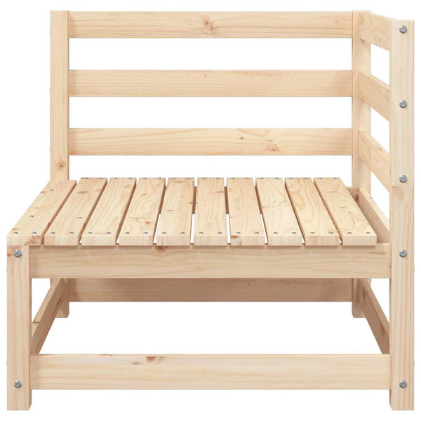 vidaXL Solid Pine Wood Garden Corner Sofa