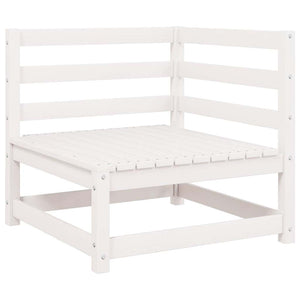 Garten Ecksofa Weiß Kiefer Massivholz