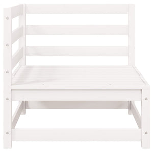 Garten Ecksofa Weiß Kiefer Massivholz