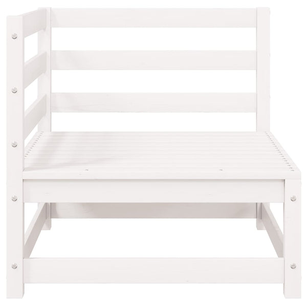 Garten Ecksofa Weiß Kiefer Massivholz