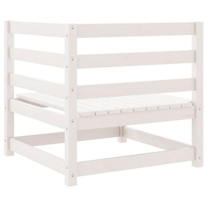 Garten Ecksofa Weiß Kiefer Massivholz