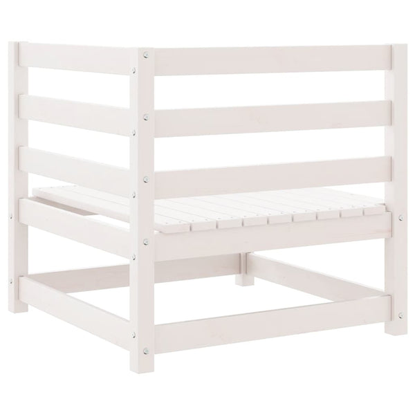 Garten Ecksofa Weiß Kiefer Massivholz