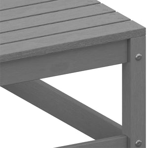 Graues Garten Ecksofa Kiefer Massivholz