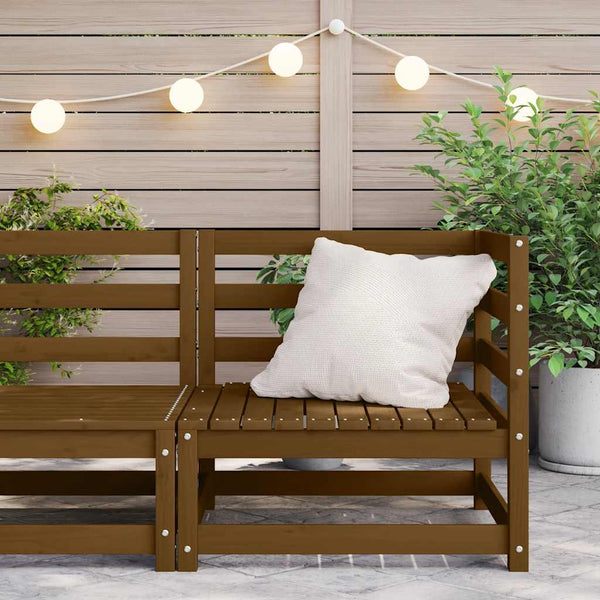 Garten Ecksofa Honigbraun Kiefer Massivholz