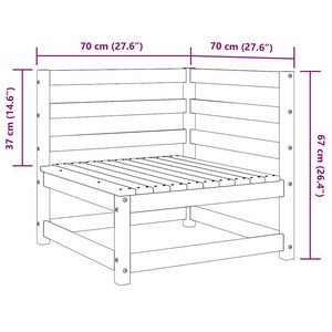 Garten Ecksofa Honigbraun Kiefer Massivholz