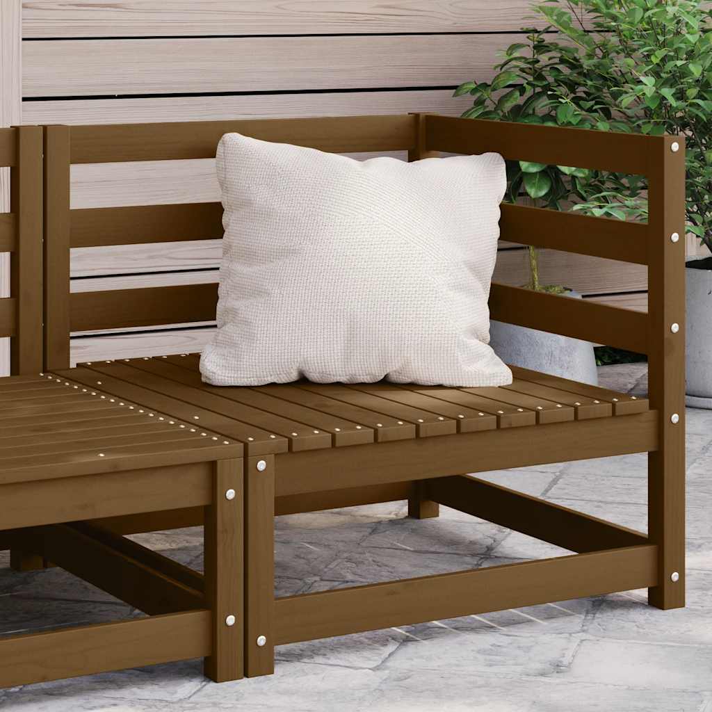 Garten Ecksofa Honigbraun Kiefer Massivholz