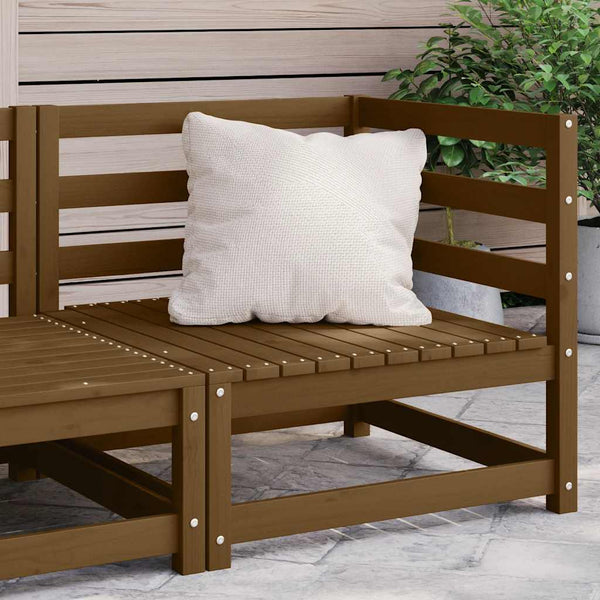Garten Ecksofa Honigbraun Kiefer Massivholz