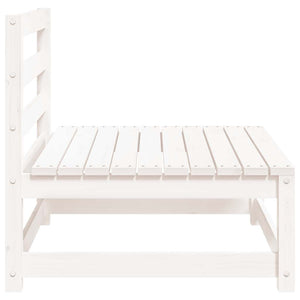 Garten Mittelsofa Weiß Massivholz Kiefer
