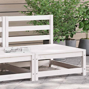 Garten Mittelsofa Weiß Massivholz Kiefer