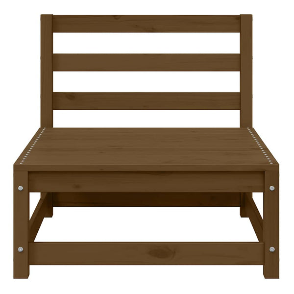 Garten Mittelsofa Honigbraun Kiefer Massivholz