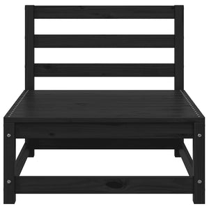 Schwarzes Garten Mittelsofa Kiefer Massivholz