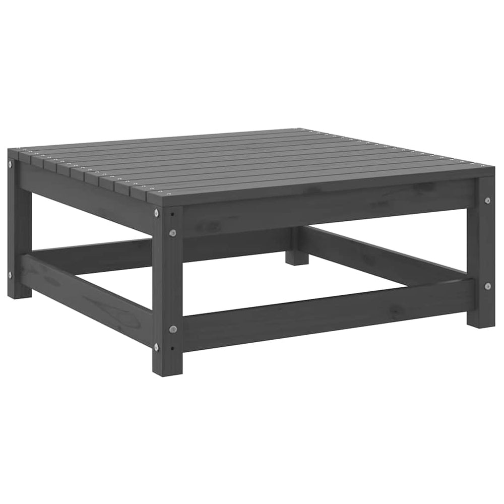 Gartenhocker Grau 70x70 cm Kiefer Massivholz