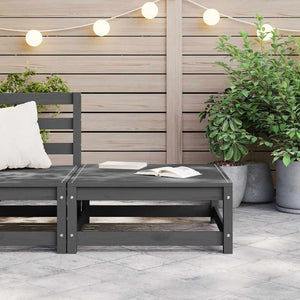 Gartenhocker Grau 70x70 cm Kiefer Massivholz