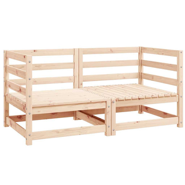 vidaXL Garden Corner Sofas 2 pcs Solid Pine Wood