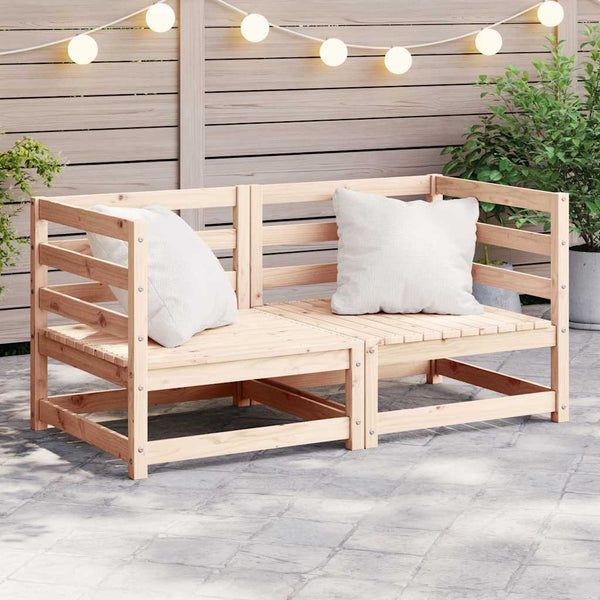 vidaXL Garden Corner Sofas 2 pcs Solid Pine Wood