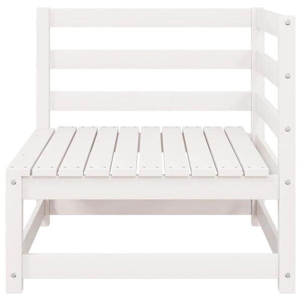 vidaXL Garden Corner Sofas 2 pcs White Solid Pine Wood