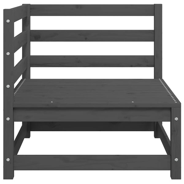 vidaXL Garden Corner Sofas 2 pcs. Grey Solid Pine Wood