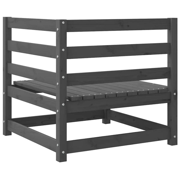 vidaXL Garden Corner Sofas 2 pcs. Grey Solid Pine Wood