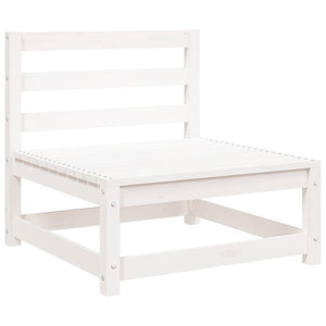 Garten Mittelsofas 2er Set Kiefer Massivholz Weiß