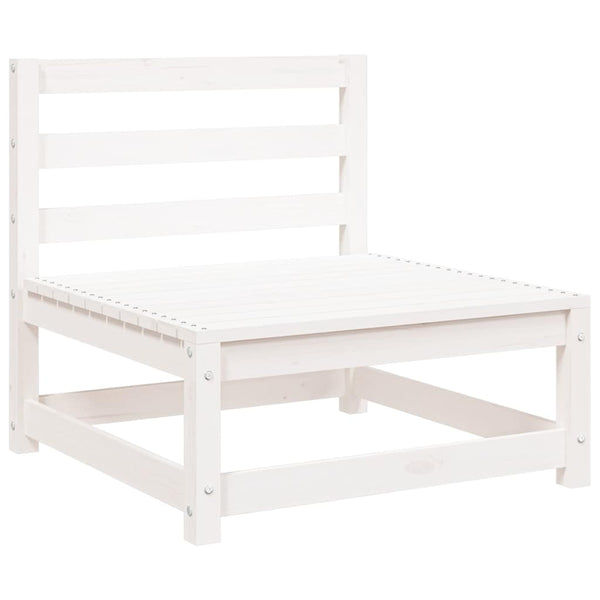 Garten Mittelsofas 2er Set Kiefer Massivholz Weiß
