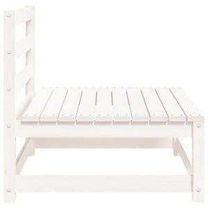 Garten Mittelsofas 2er Set Kiefer Massivholz Weiß