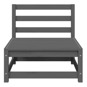 vidaXL Garden Center Sofas 2 pcs. Gray Solid Pine Wood