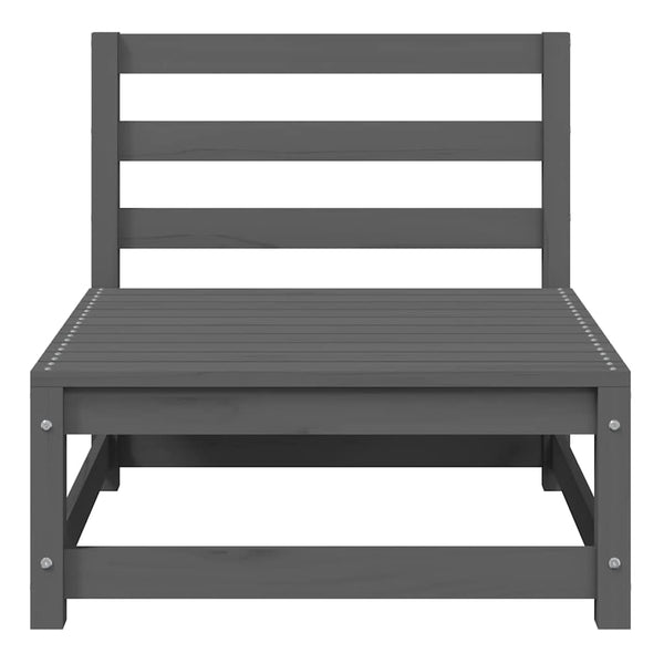 vidaXL Garden Center Sofas 2 pcs. Gray Solid Pine Wood