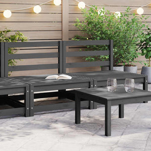 vidaXL Garden Center Sofas 2 pcs. Gray Solid Pine Wood