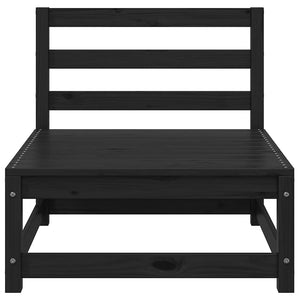 Garten Mittelsofa 2er Set Kiefer Schwarz