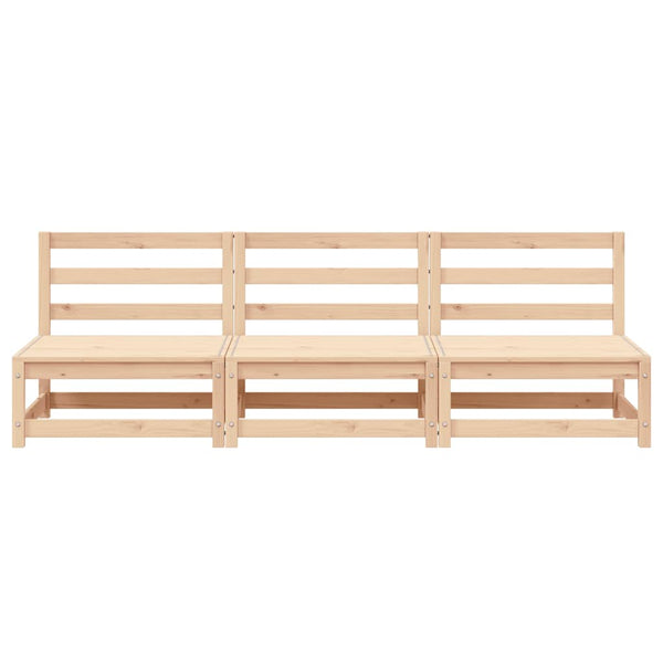 Garten Mittelsofa aus Kiefernholz, 3er-Set
