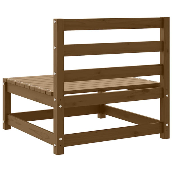 3er Garten Mittelsofa Honigbraun Kiefer Massivholz