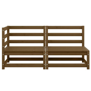 2-tlg. Garten Lounge Set Honigbraun Kieferholz