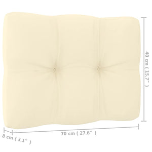 Garten Ecksofa Kiefer Massivholz Creme Kissen