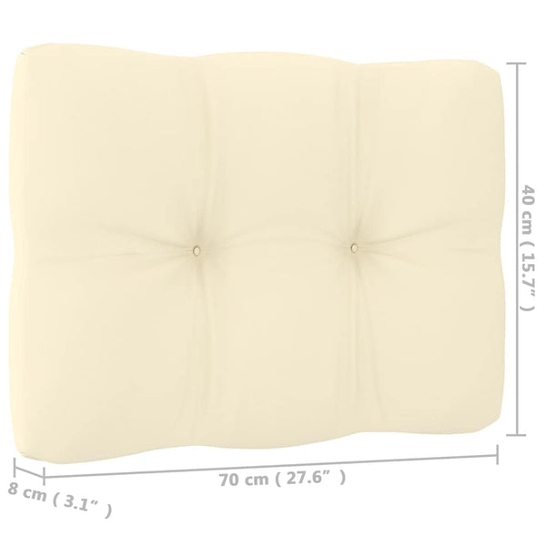 Garten Ecksofa Kiefer Massivholz Creme Kissen