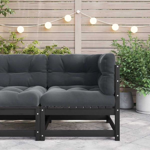 Garten Ecksofa Kiefer Massivholz mit Kissen