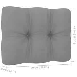 Garten Mittelsofa Kiefer Massivholz Grau