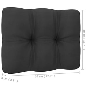 Garten Mittelsofa Grau mit Anthrazit Kissen