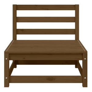 Garten Mittelsofa Kiefer Massivholz mit Kissen