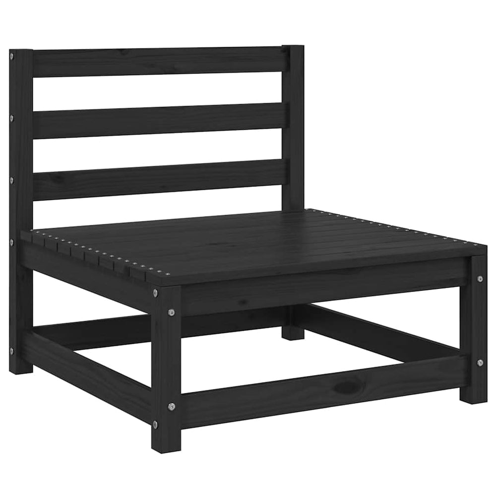 Garten Mittelsofa Kiefer Massivholz mit Kissen
