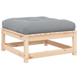 Garten Fußhocker Kiefer Massivholz mit Kissen