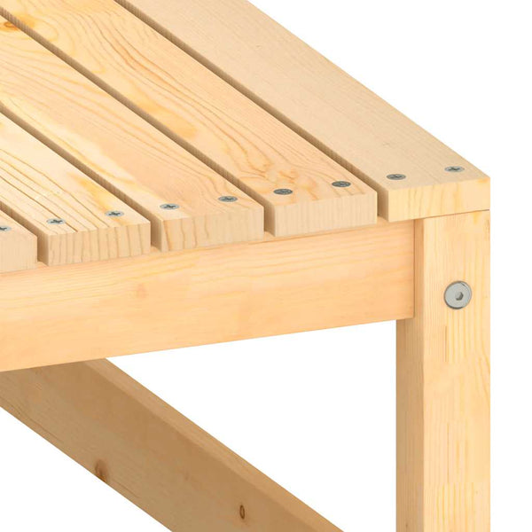 Garten Fußhocker Kiefer Massivholz mit Kissen