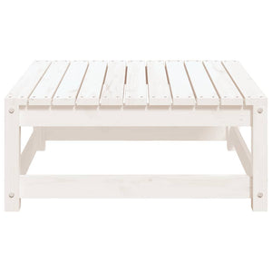 Garten Fußhocker mit Kissen, Kiefer Weiß