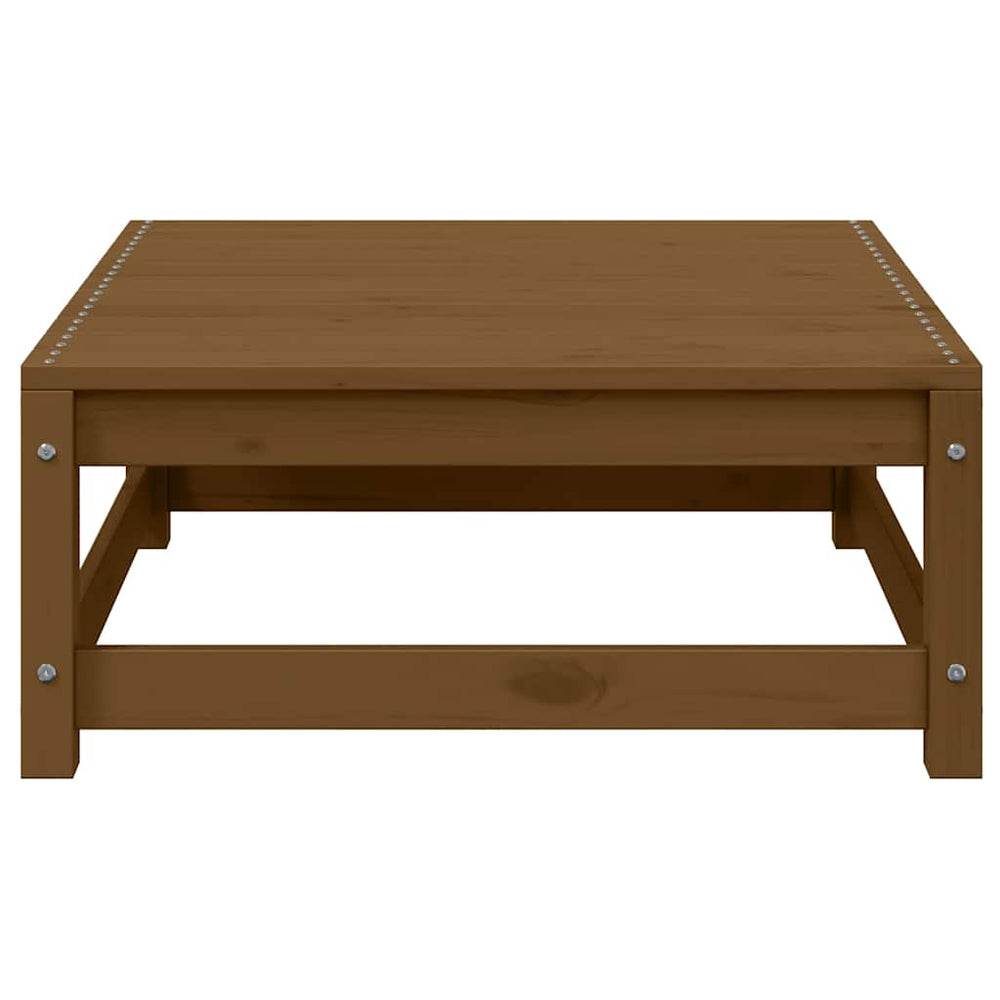 Garten Fußhocker Honigbraun mit Kissen