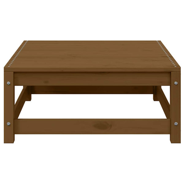 Garten Fußhocker Honigbraun mit Kissen