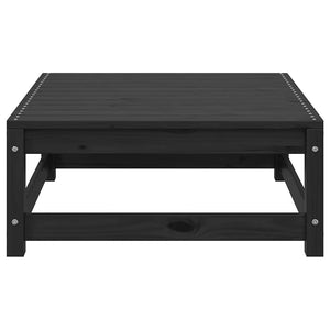 Garten Fußhocker mit Kissen, Kiefer Schwarz