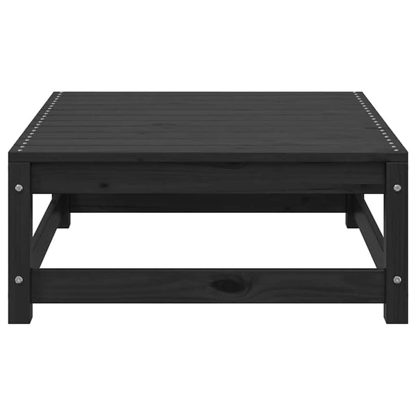Garten Fußhocker mit Kissen, Kiefer Schwarz