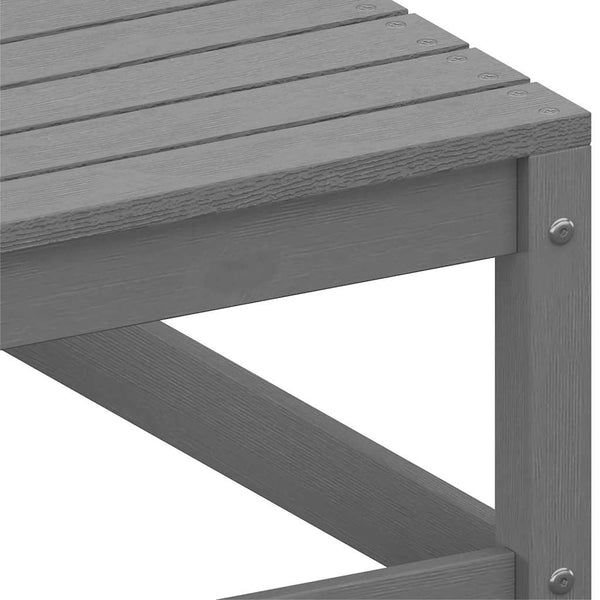 2-Sitzer Gartensofa Grau Kiefer Massivholz mit Kissen