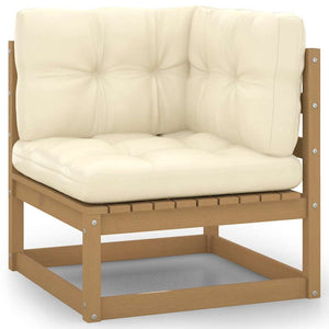 2-Sitzer Gartensofa Honigbraun mit Kissen