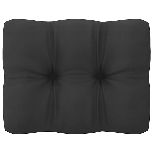 2-Sitzer Gartensofa Kiefer Massivholz Schwarz